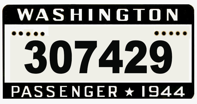 (image for) 1944 Washington registration/ inspection Sticker